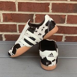 adidas Women's Cow Print Sneakers with Tan Sole